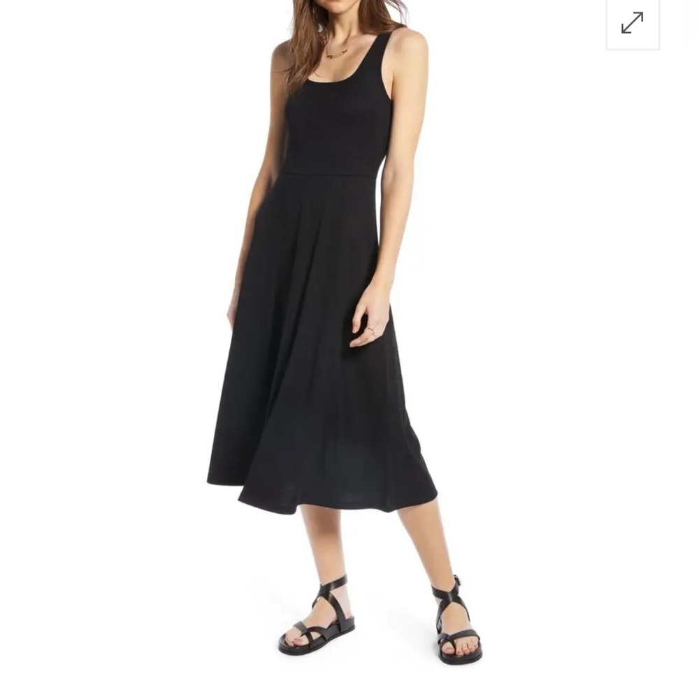 Treasure & Bond Black Midi Dress